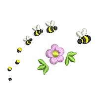 Bumble bee machine embroidery design fun humor art pes hus jef dst formats from Needle Passion Embroidery